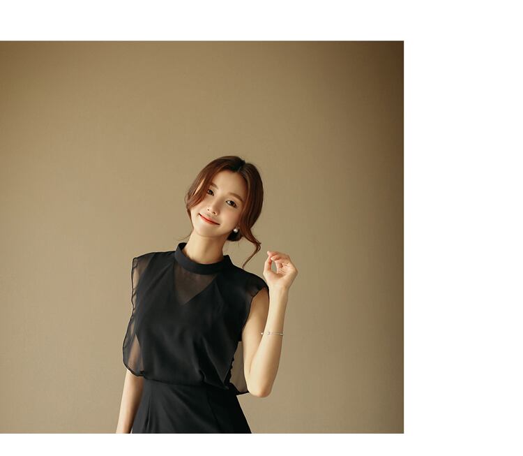 【dress】ファッション気質満点OL通勤魅力的ラウンドネック夏体型カバー ワンピース G0419