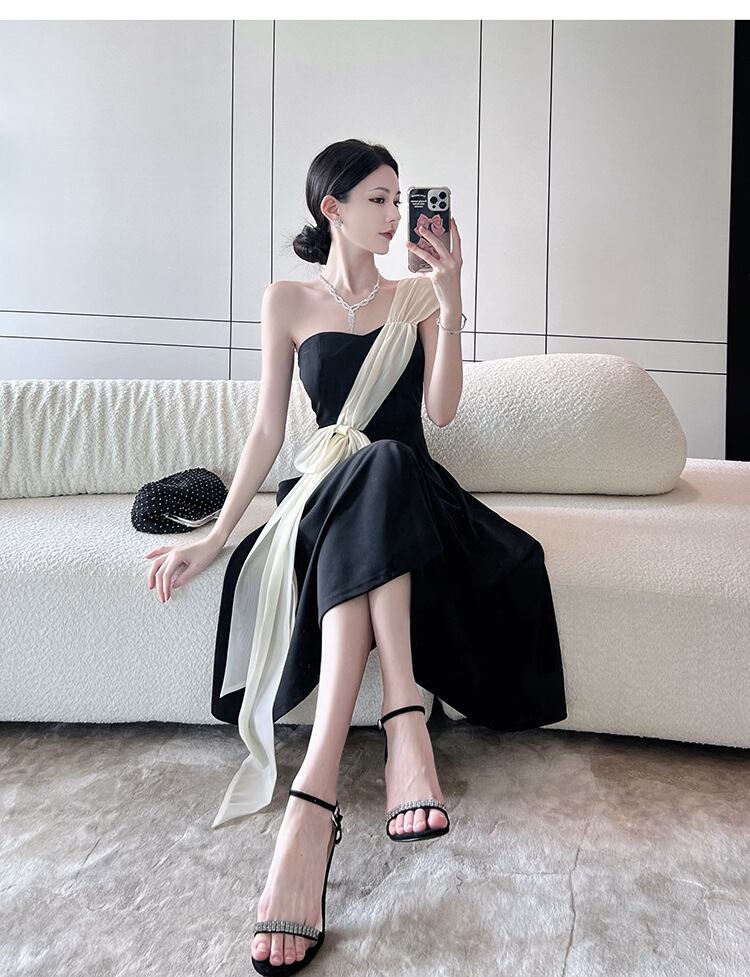 【dress】オフショルダーAラインワンピース G21051