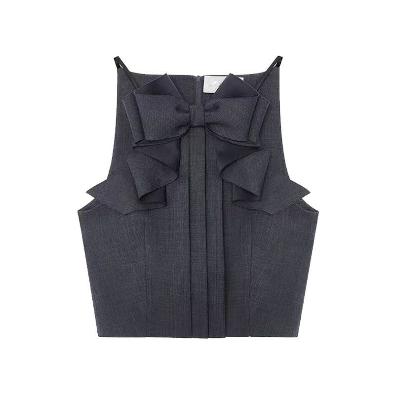 【tops】ボウタイギャザータンクトップF7758