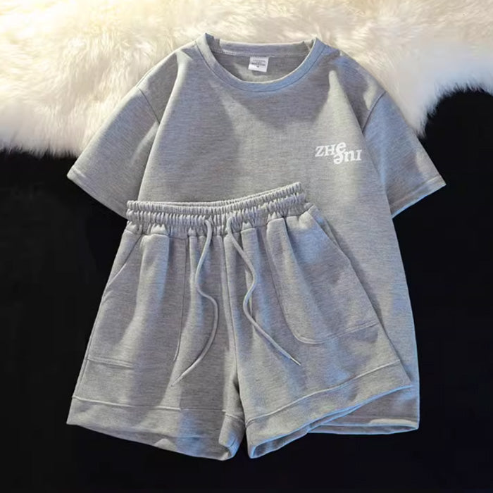 【set】4色Tシャツ+ショートパンツ2点セットF7763