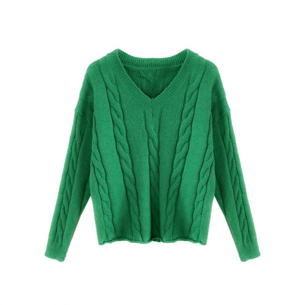 【tops】Vネックニットセーター M29276