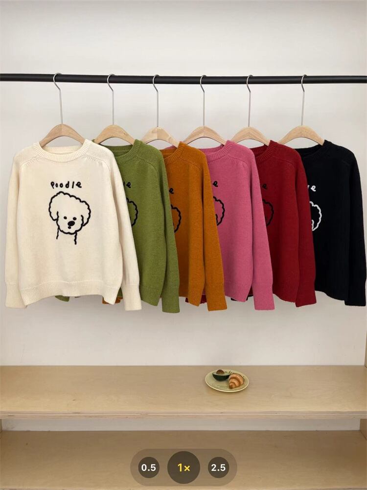 【tops】刺繍ニットセーター M27249
