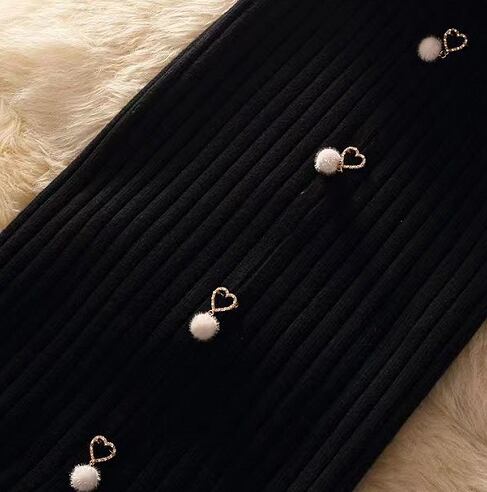 【set】セーター+ベスト+体型カバースカートお洒落セットアップF0876