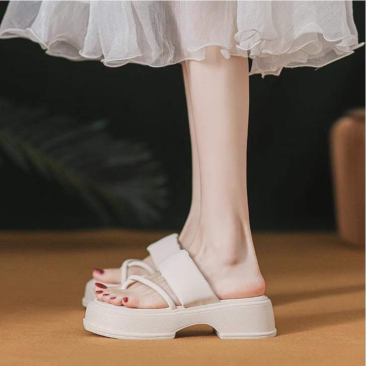 【shoes】3色厚底スリッパF7496