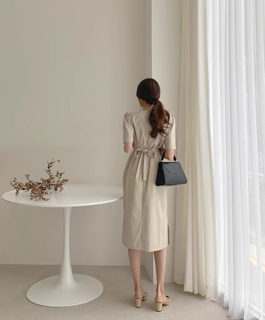 【dress】半袖ゆったりワンピースF7472