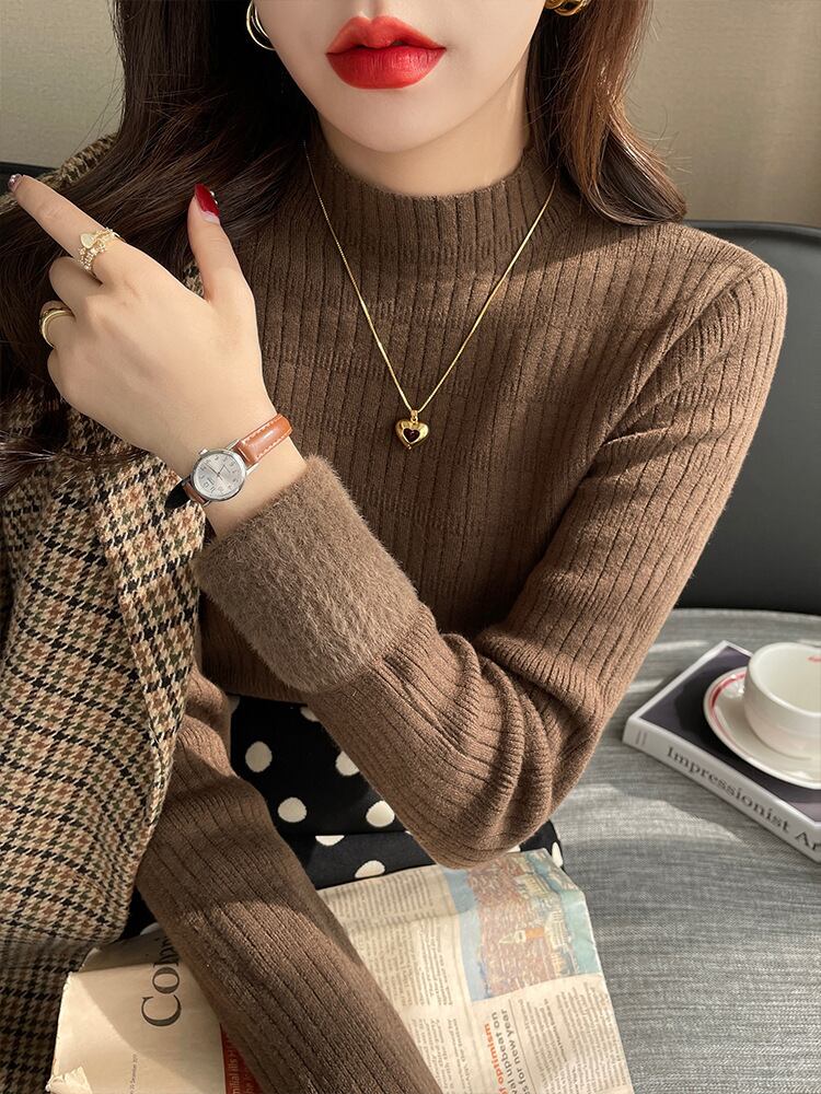 【tops】裏起毛厚手ニットセーターG17968