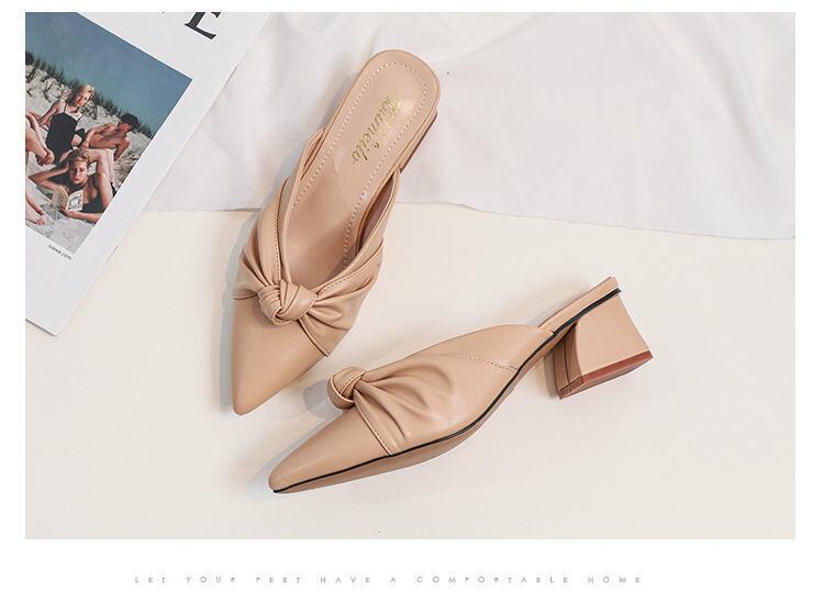 【shoes】2色履きやすい合わせやすい蝶々結び無地サンダル