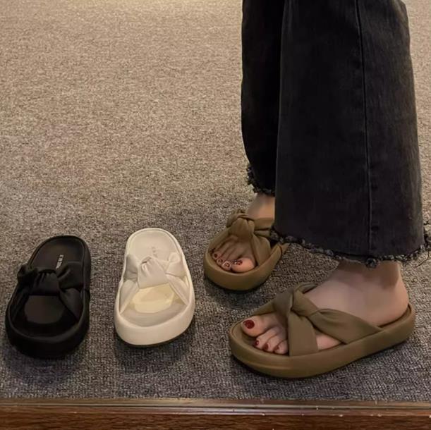 【shoes】3色厚底スリッパF7476