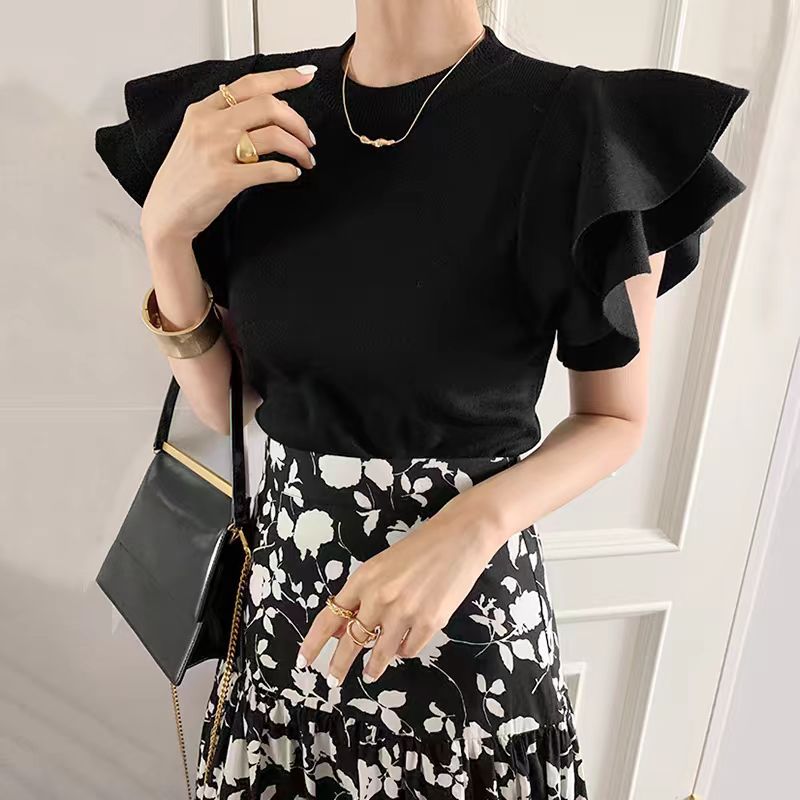 【tops】2色フレンチスリーブTシャツG22365