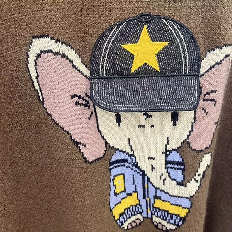 【tops】クルーネックニットセーター M18557