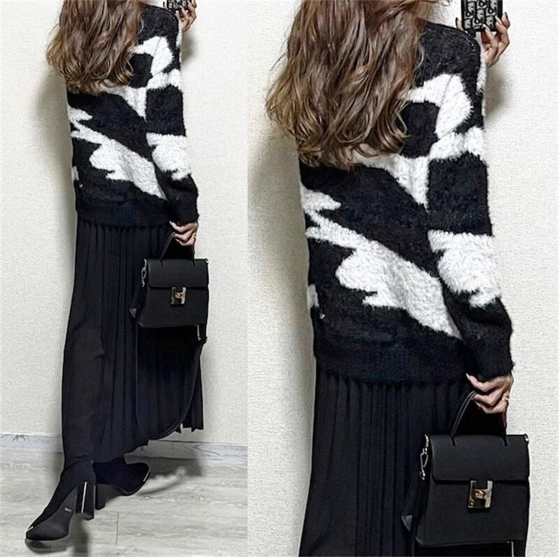 【tops】クルーネックニットセーター M18449