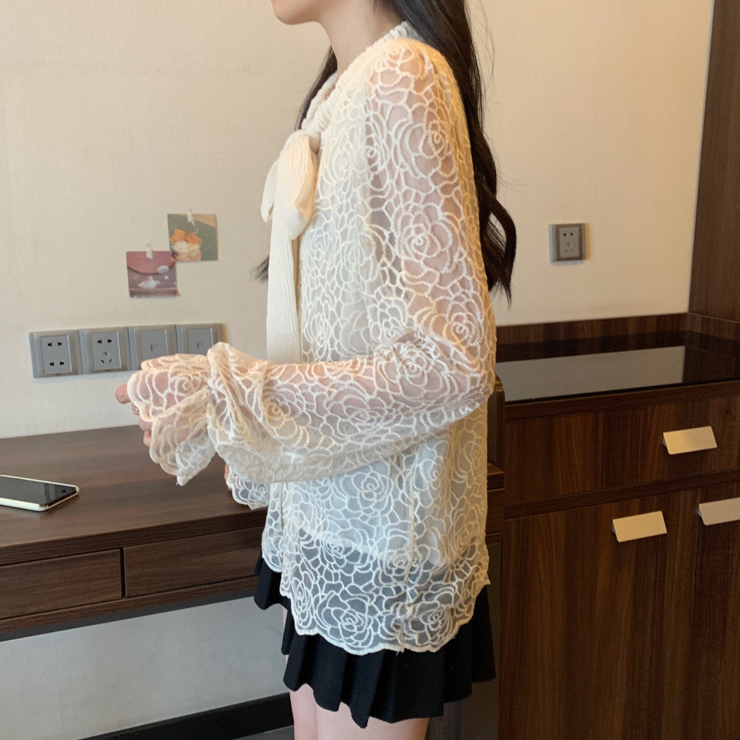 【tops】ファッションレースブラウスG23285