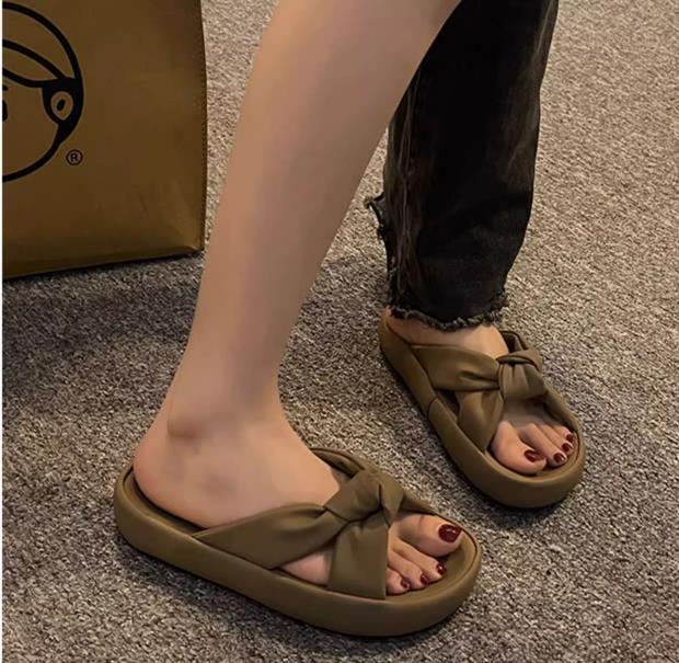 【shoes】3色厚底スリッパF7476