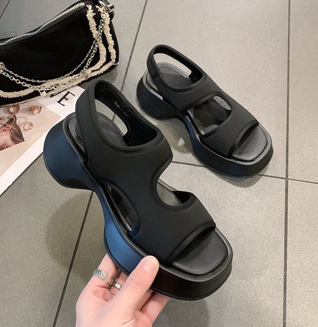 【shoes】韓国風INS風2色厚底人気合わせやすい履きやすいサンダルF5106