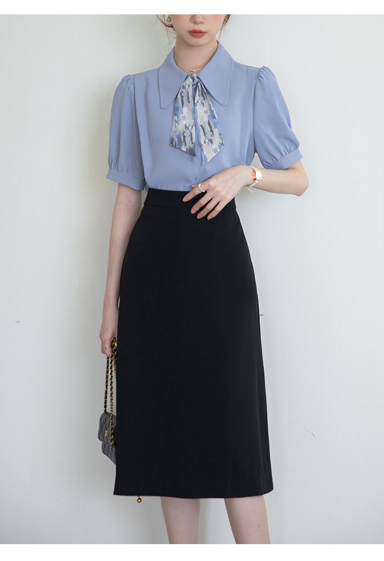 【tops】シフォンOL通勤ブラウスG21077