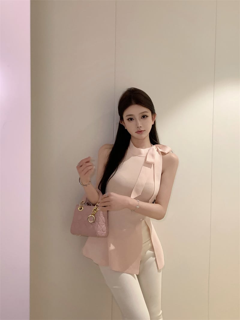 【tops】ノースリーブニットキャミソールG21013