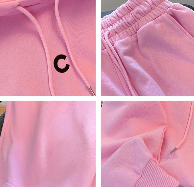 【set】フード付きパーカー+ショートパンツ2点セットF7381