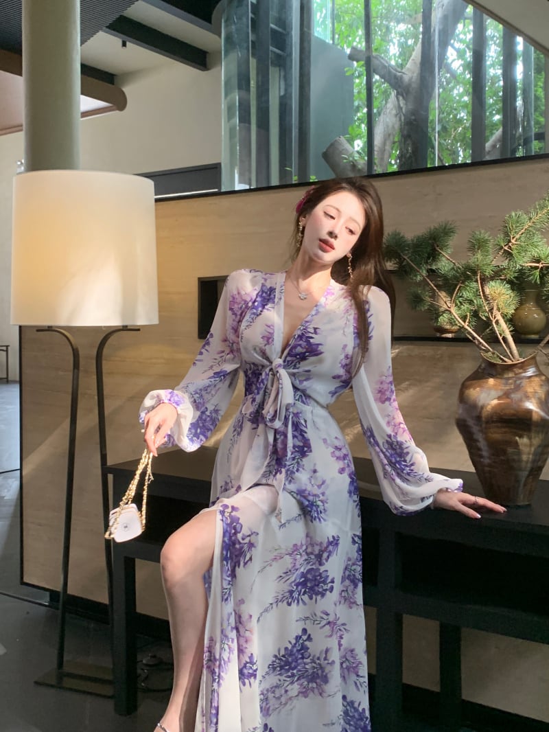 【dress】花柄ワンピース M24517
