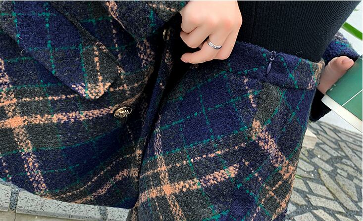 【set】ファッション!気質満点レトロオシャレスーツアウター+スカート2点セット G3586