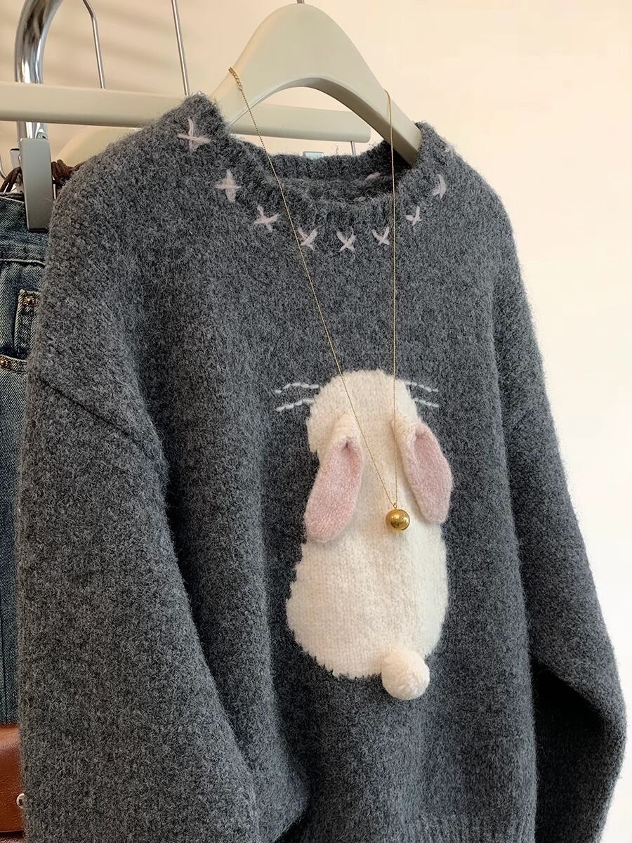 【tops】クルーネックニットセーター M29271
