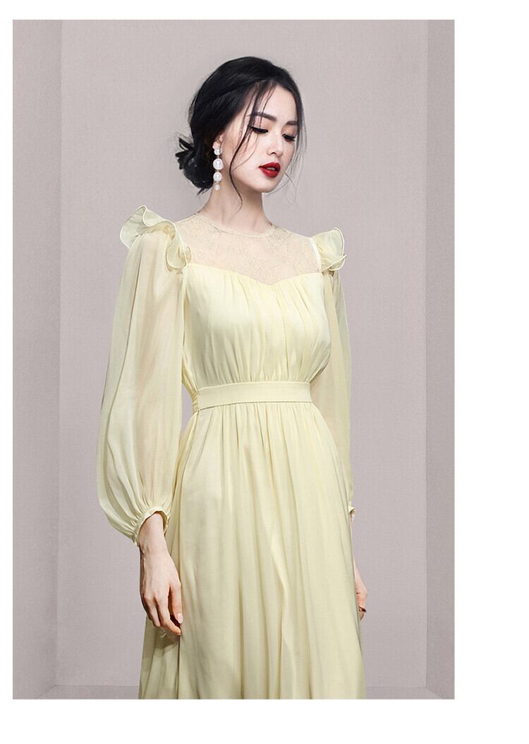 【dress】フリルパフスリーブワンピース M29945