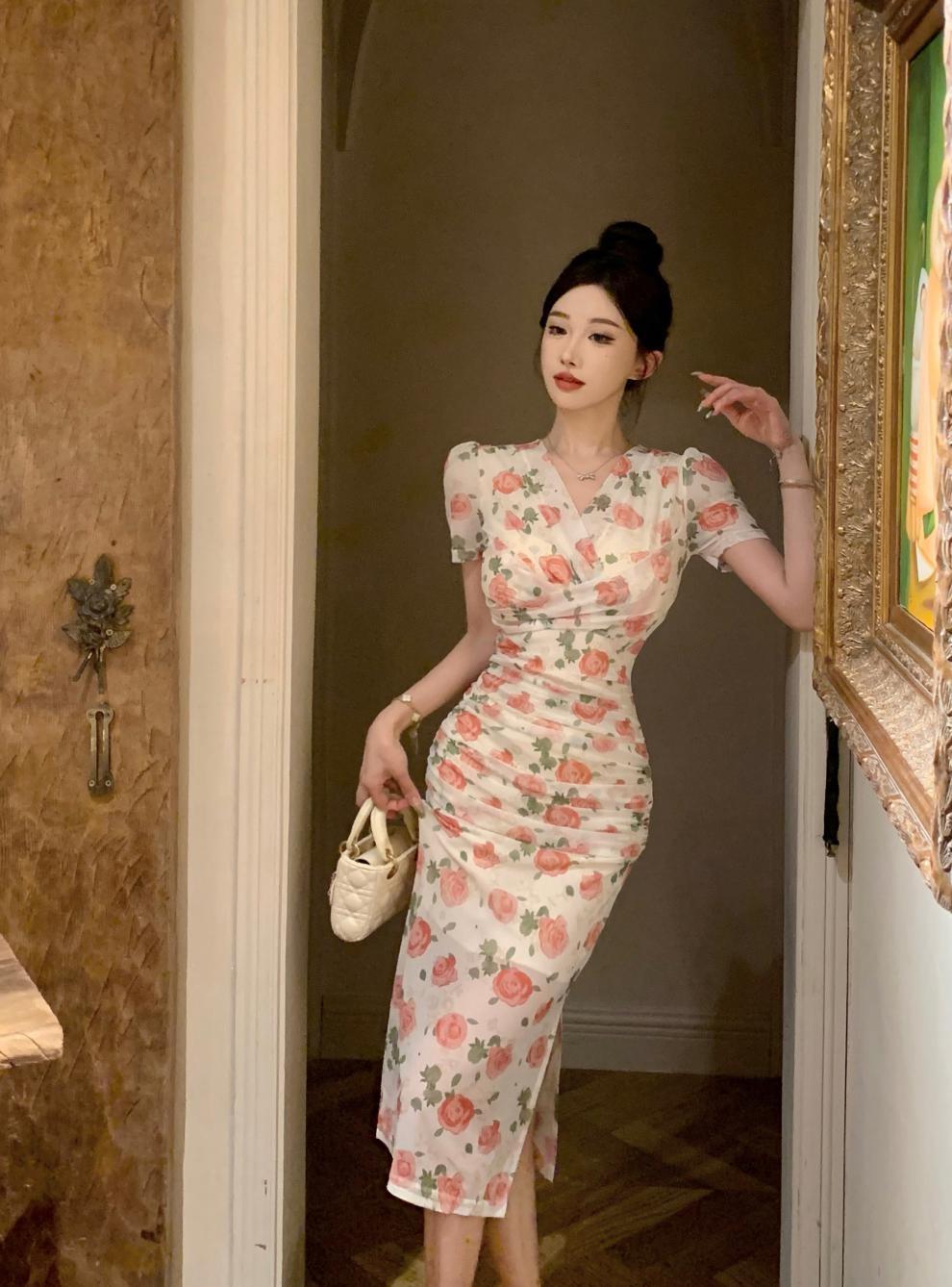 【dress】プリントワンピース M25236