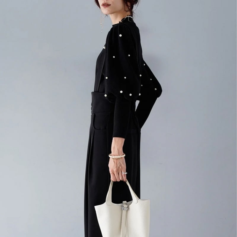 【tops】パールニットトップス M27083