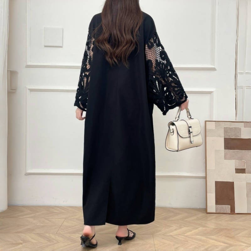 【dress】レース切り替えワンピース M24076