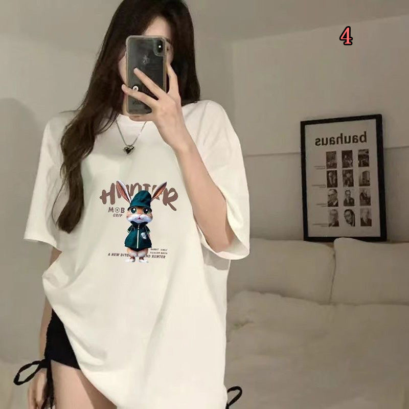 【tops】ゆったり動物柄TシャツF7637