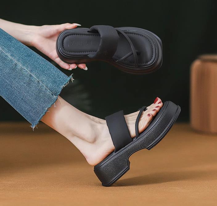 【shoes】3色厚底スリッパF7496