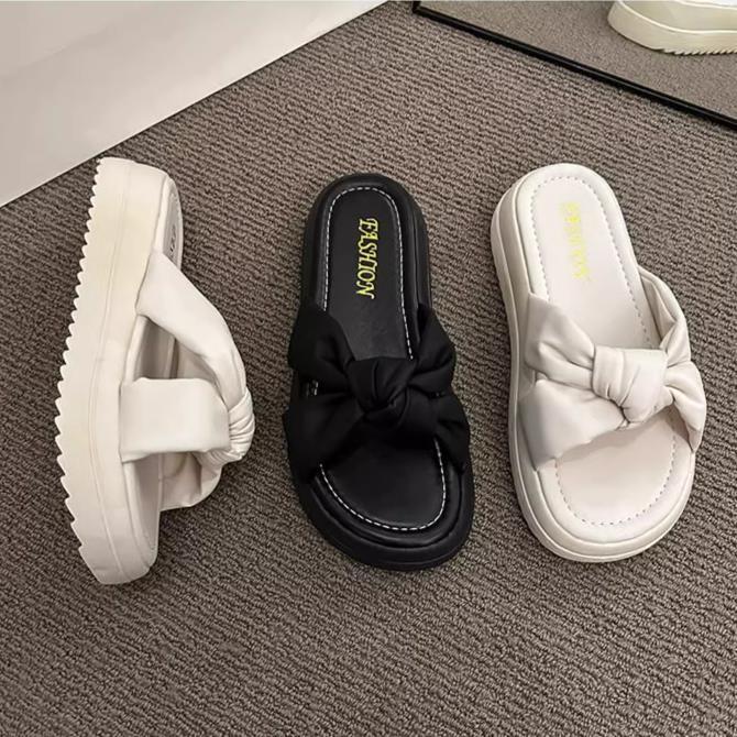 【shoes】2色厚底スリッパF7475