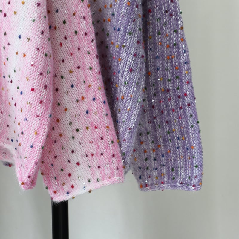 【tops】キラキラニットセーター M27524