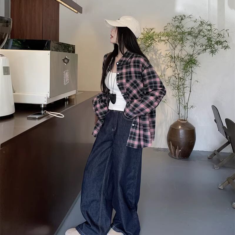 【tops】チェック柄シャツ Q8182