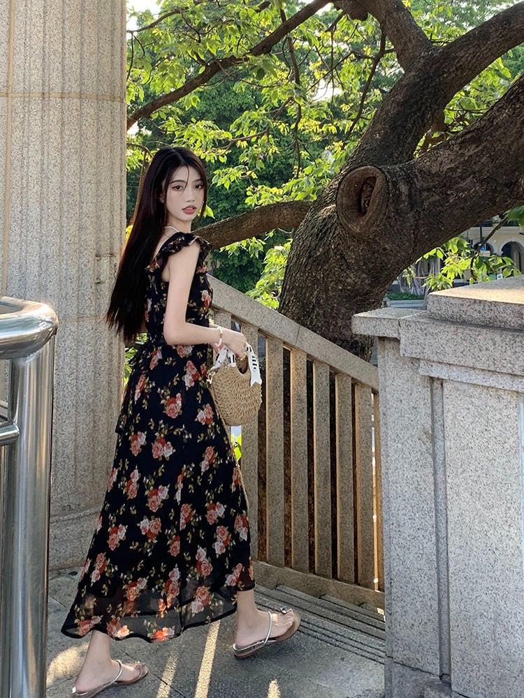 【dress】フランス風花柄ワンピース G21445