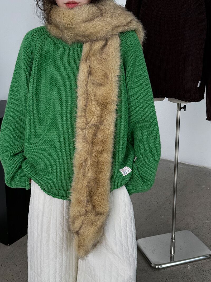 【tops】ハイネックニットトップス Q7305