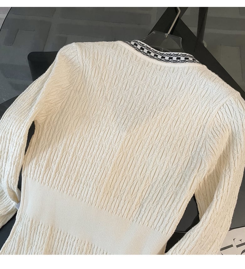 【dress】Vネックニットワンピース M25364