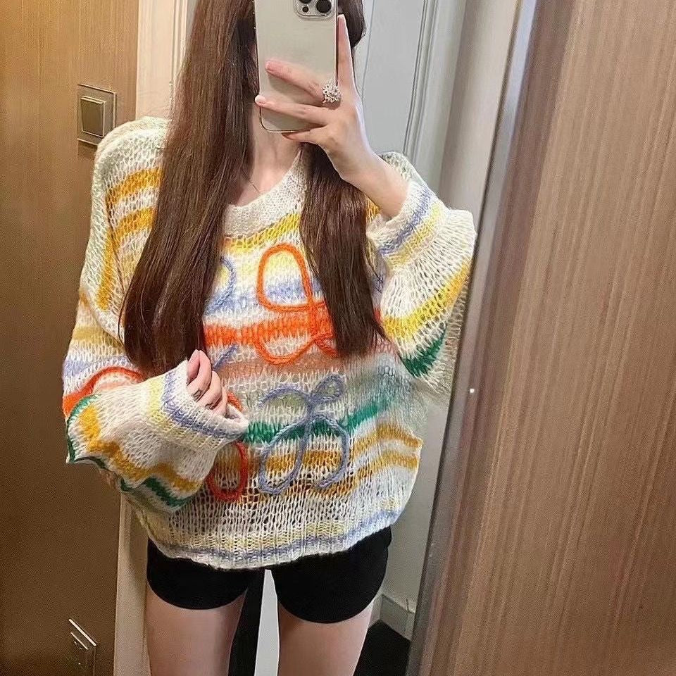 【tops】3色長袖ニットセーターF8032