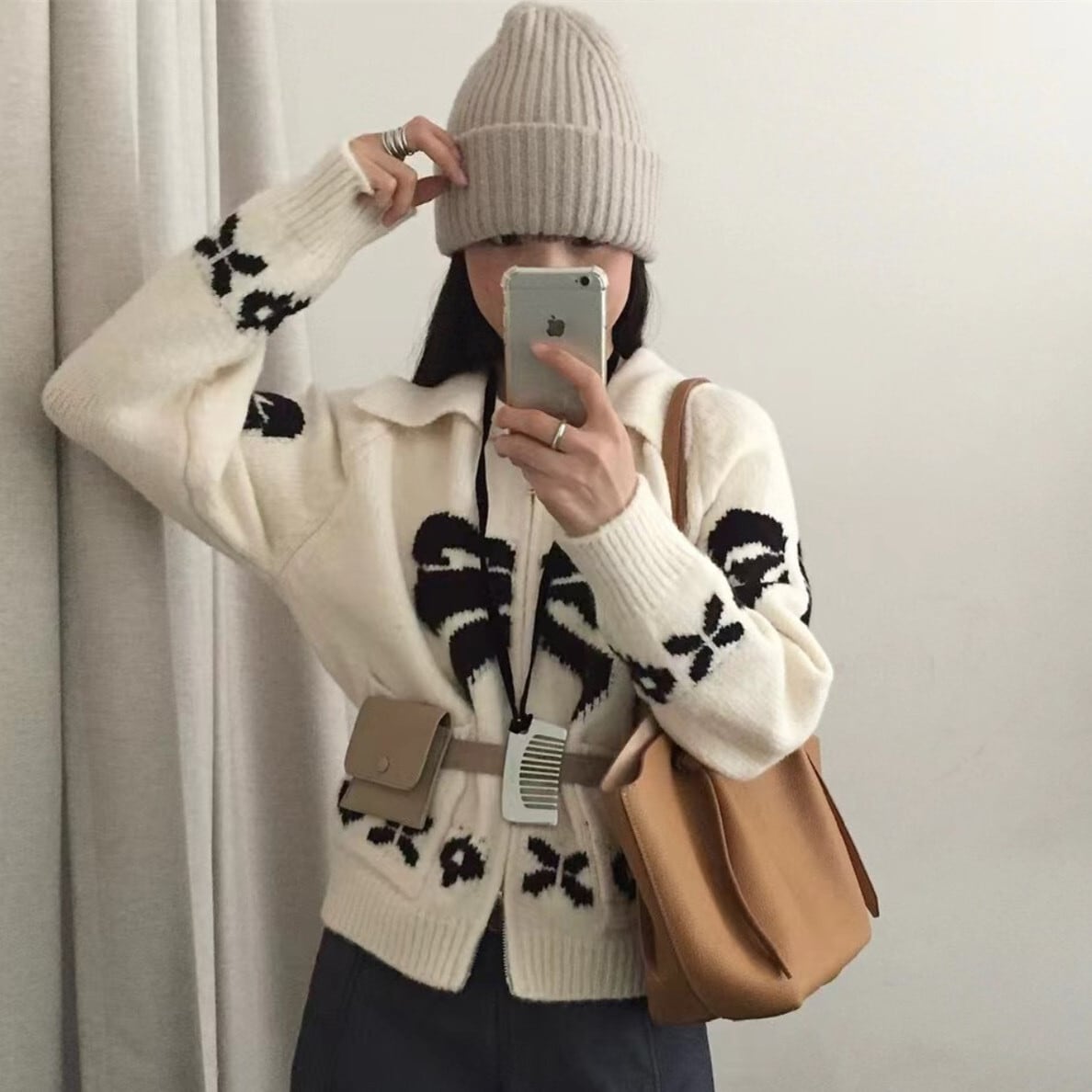 【outer】ファスナーニットカーデ M26287