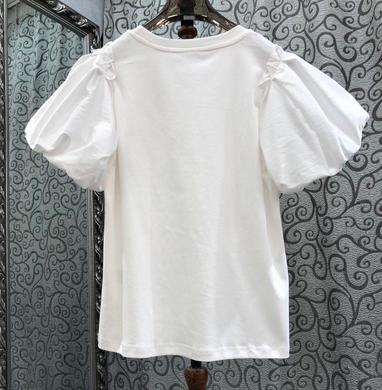 【tops】4色半袖パフ袖TシャツF7297