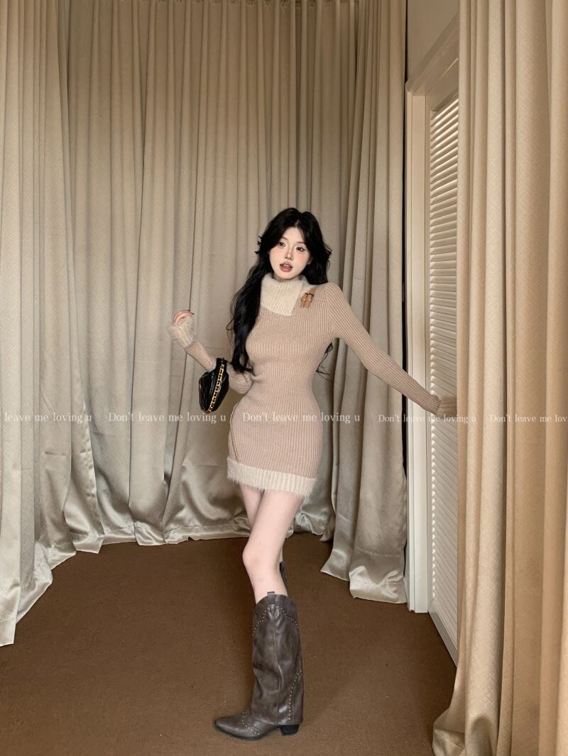 【dress】タイトニットワンピース G19329