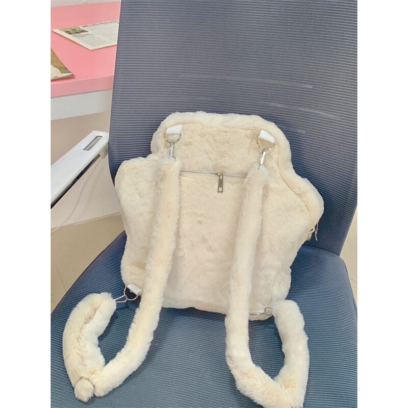 【小物】キュートふわふわリュックバッグG18980