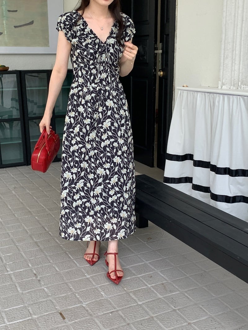 【dress】花柄ワンピース M24469