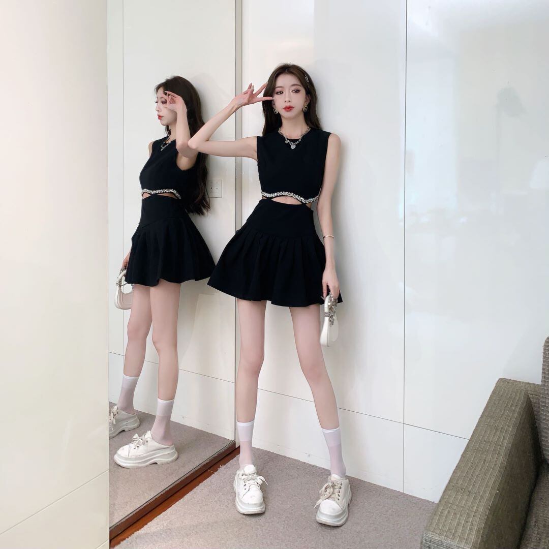 【dress】ダイヤモンドノースリーブワンピース G21052