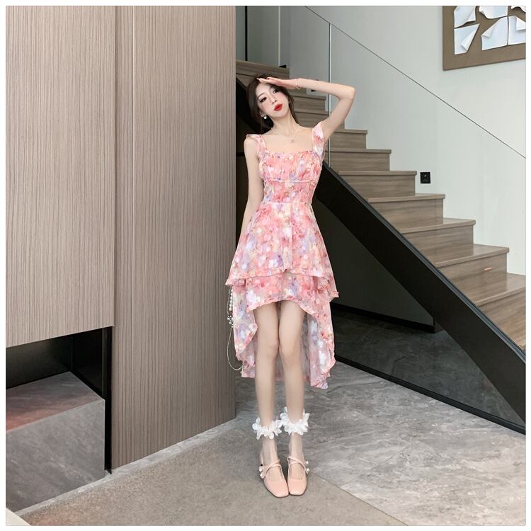 【dress】不規則 花柄キャミワンピース G20257