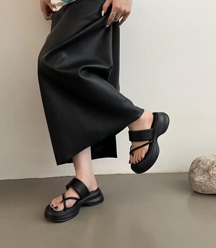 【shoes】2色厚底スリッパF7495