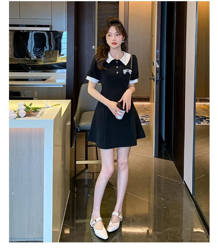 【dress】POLOネックAラインワンピース G21302