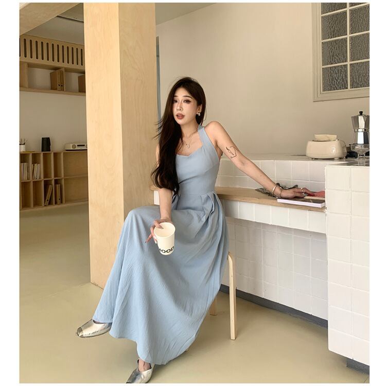 【dress】スウィート無地キャミワンピース G21114