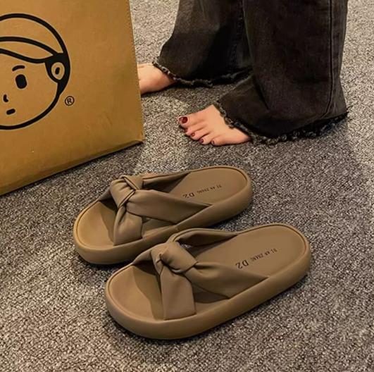 【shoes】3色厚底スリッパF7476