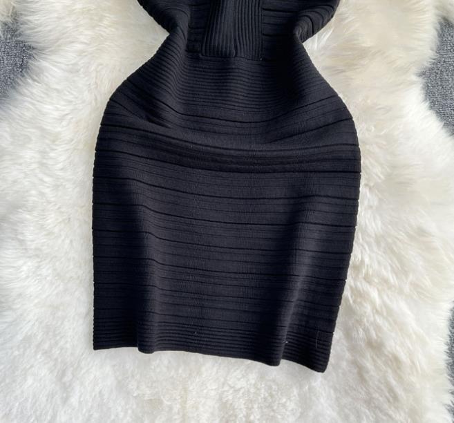 【dress】VネックニットワンピースF7265