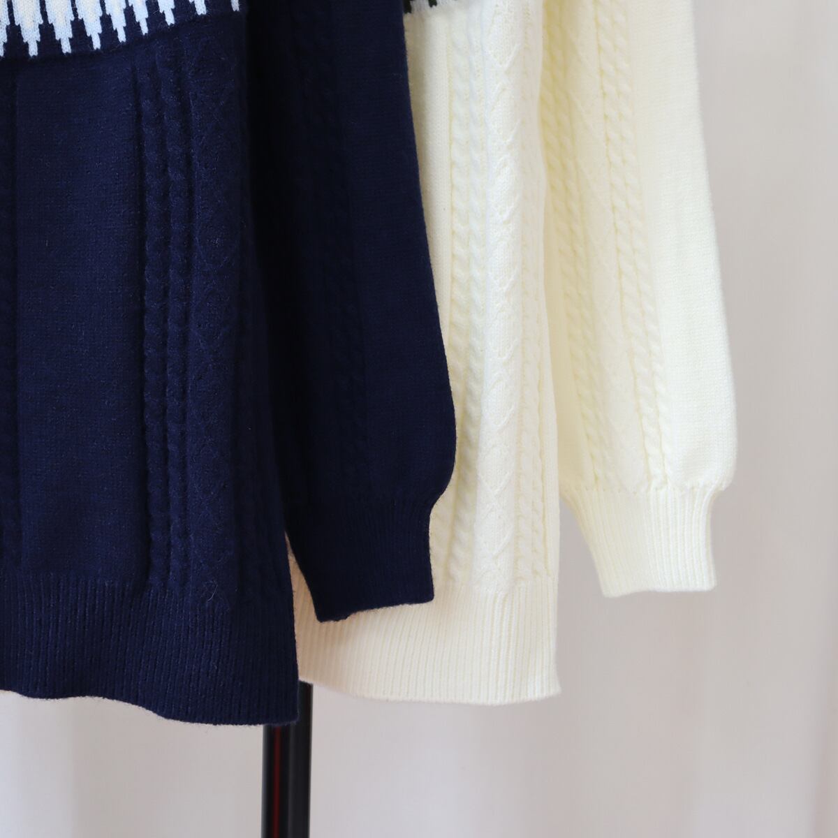 【tops】ジャカードニットセーター M28757